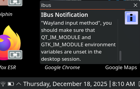 IBus Notifcation ibus-ui-gtk KDE Wayland error message