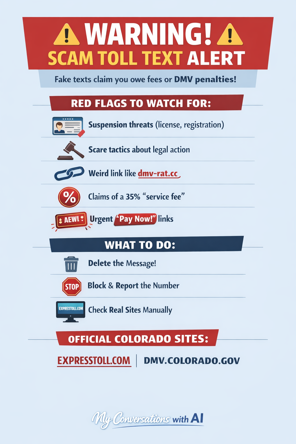 DMV Toll road text message