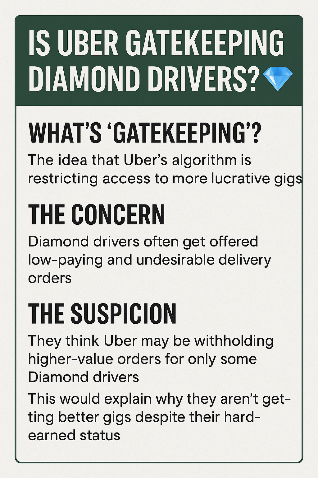 Uber Eats Gatekeeping