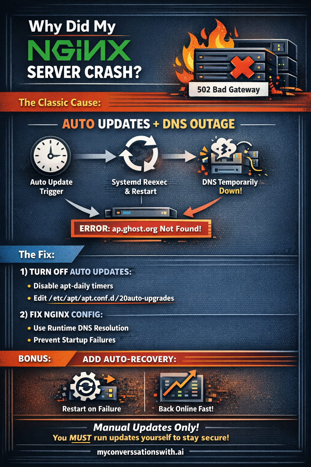 Ghost website down on NGINX server