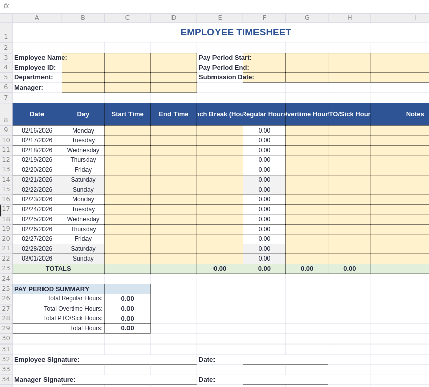 Claude AI generated XLSX and ODS time sheet files