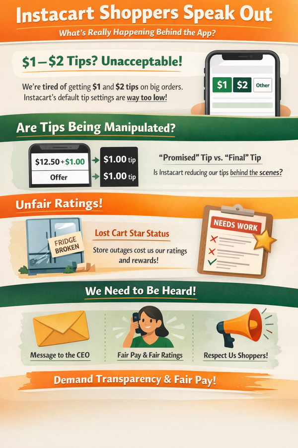 Instacart being unfair to their shoppers