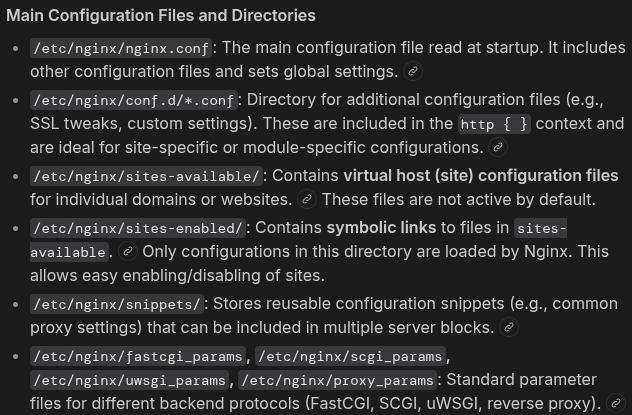 Nginx directory and file structure