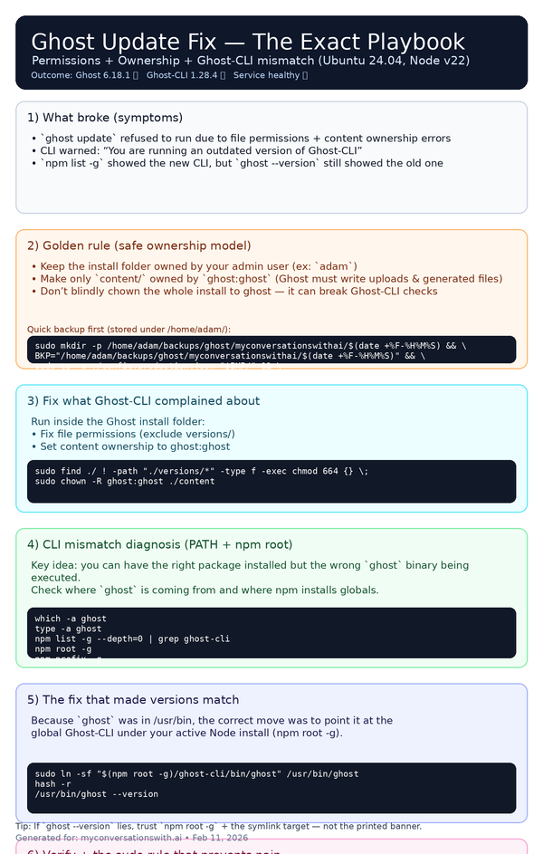 Updating Ghost issue and fix